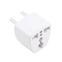 universal au uk us to eu ac power plug adapter adaptor converter outlet home travel wall ac power charger white