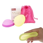 Многоразовые диски, плоский дизайн, менструальная чаша с сверхтонкой стерилизацией, силиконовый Менструальный диск, тампонпрокладка, альтернатива