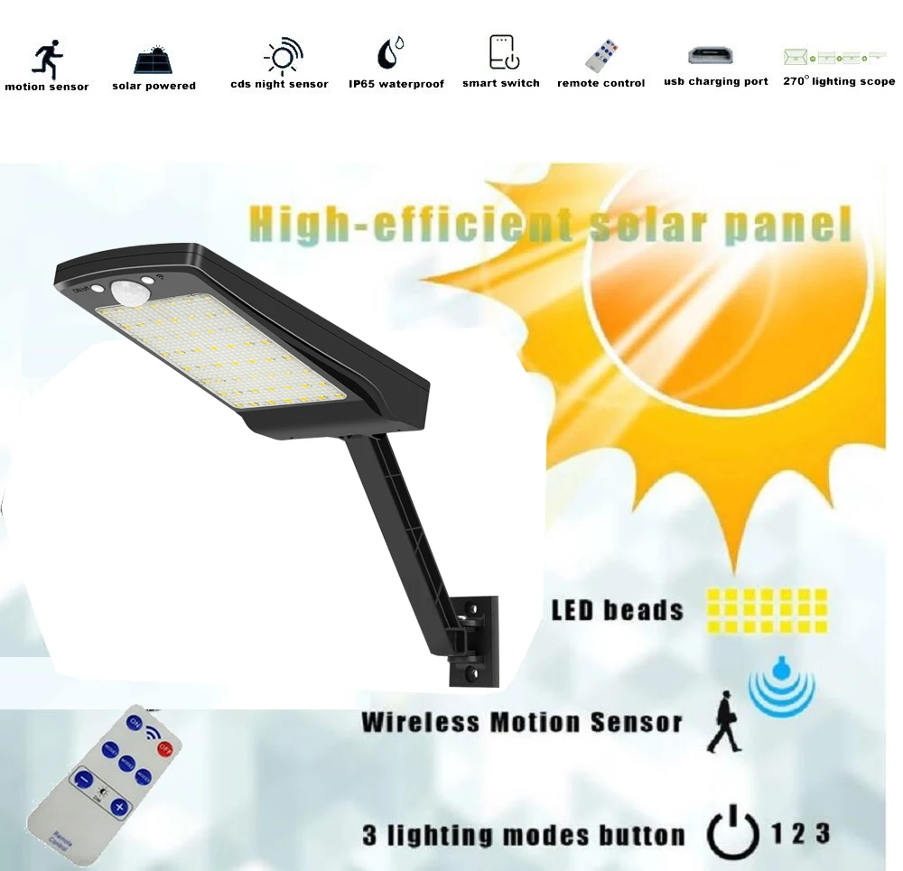 

rotate bracket Garden Yard flood lamp 3 mode Outdoor Camping NighSolar Lampsolar garden light PIR Motion Sensor Dimmable Lamp#