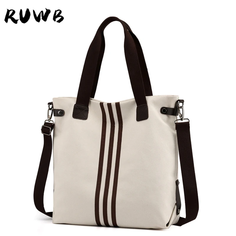 

RUWB Fashion Canvas Bag Ladies Large Capacity Shopping Tote Bags for Women Casual Shoulder Bag Torebki Damskie Sac A Main Femme