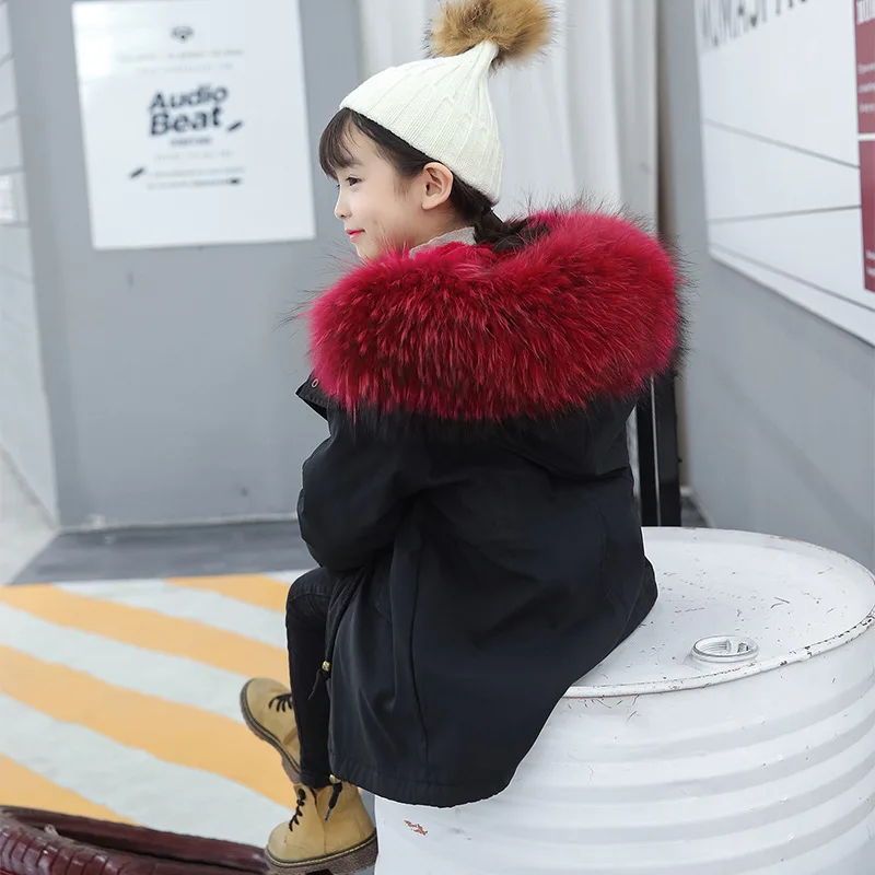 Детская куртка из натурального кроличьего меха с капюшоном | Мать и ребенок