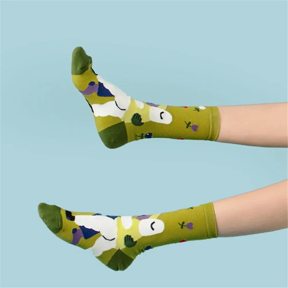 Модные мужские счастливые носки унисекс в стиле хип хоп осенние классные с