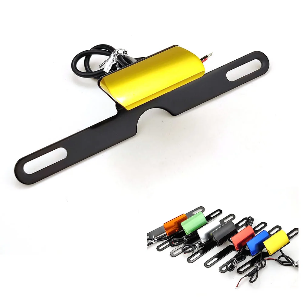 

Universal Motorcycle Accessories CNC Aluminum License Plate LED Light For KAWASAKI ER6N ER6F EX500R EX250R ZX1100 ZX636