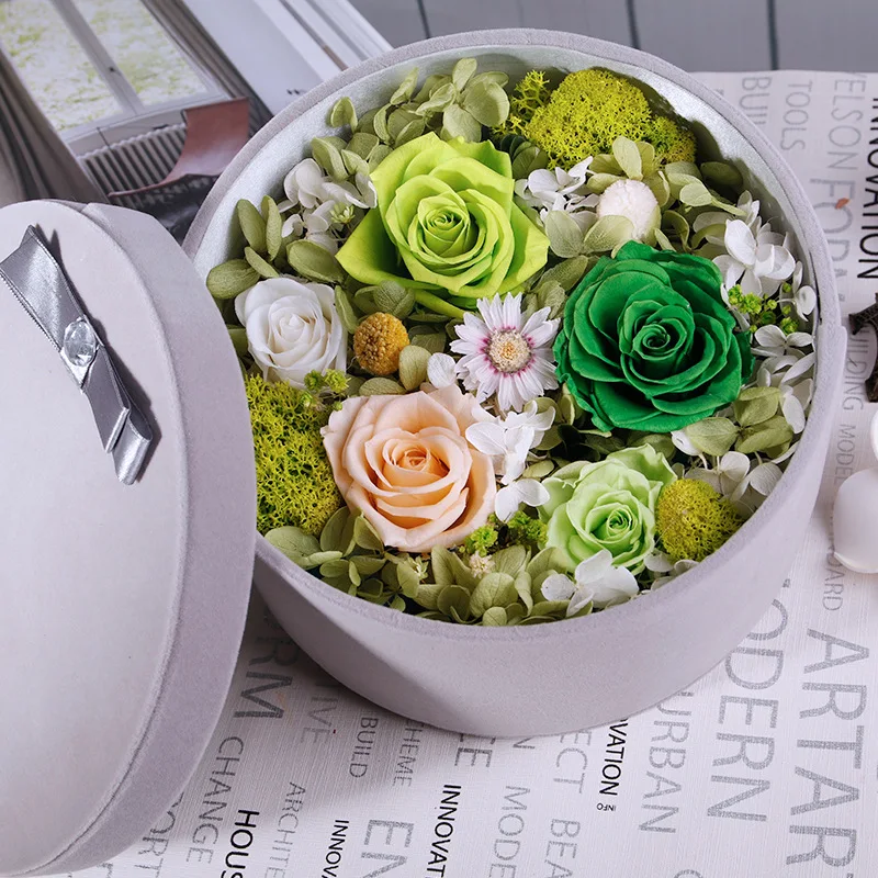 

New Style With Box Real Natural Plant Everlasting Roses Newyear Thanksgiving Mother's Valentine's Day Gifts Preserved Flowers
