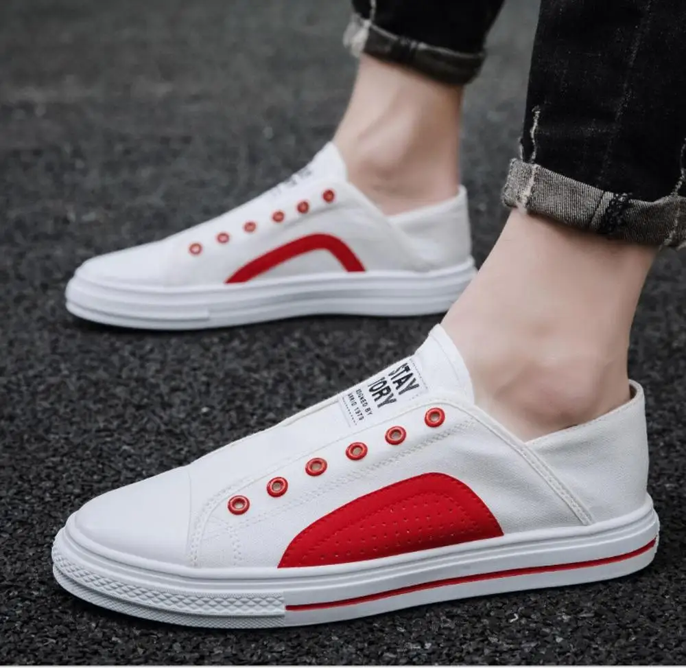 

New Loafers Men Casual Shoes Sneakers star Summer Canvas Shoes White Anti-Slip Chaussure Homme Comfortable Man Flats Size 39-44