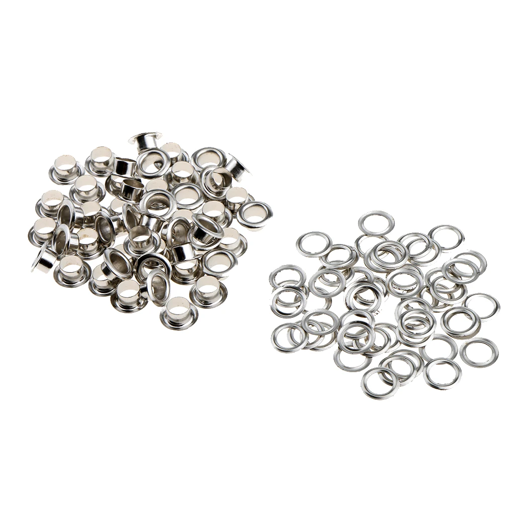 Silver 11mm 50 шт. металлические люверсы заклепки проушины с шайбами Leathercraft Аксессуары для Костюмы Украшения-9/11/13/15/20 мм - Цвет: Silver 11mm