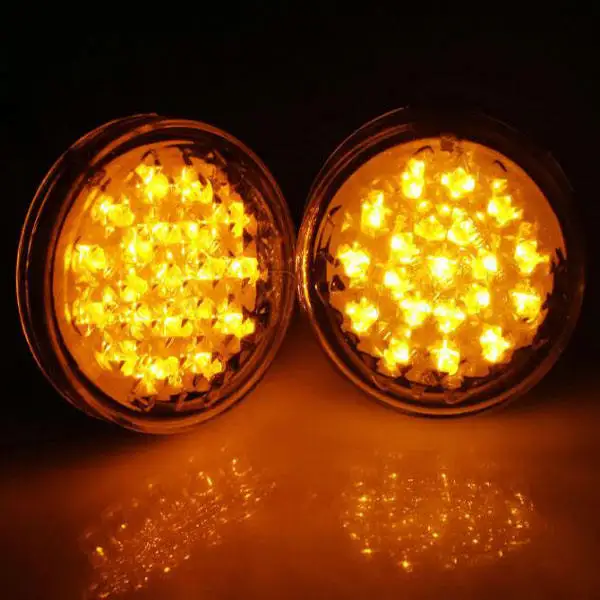 

Cafe Racer Motorcycle Turn Signal Light LED Indicator ATV Round Front Rear Lamp