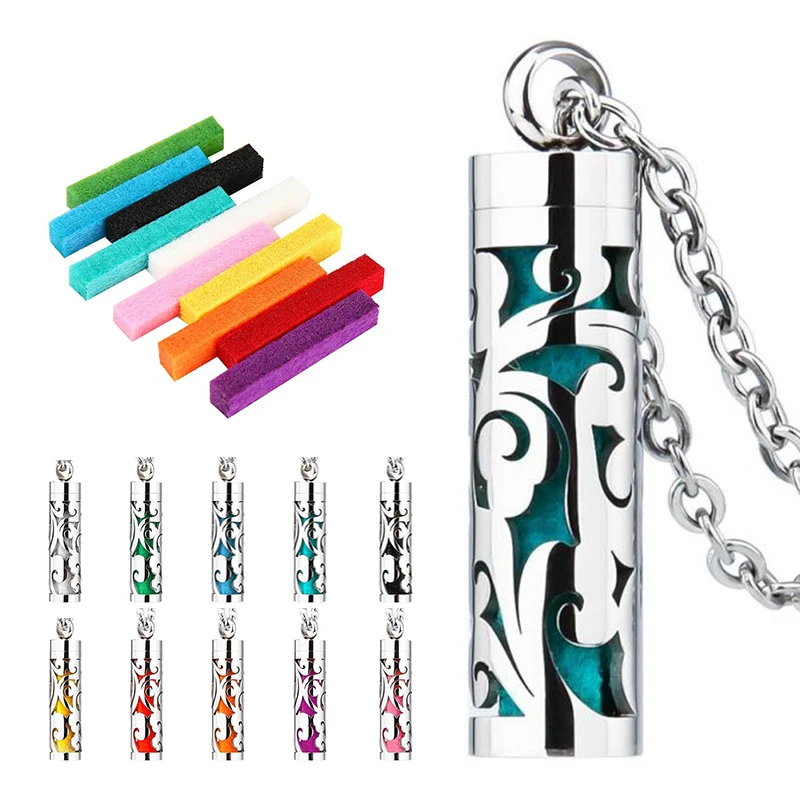 Ожерелье для ароматерапии цепочка из нержавеющей стали масло емкость духов