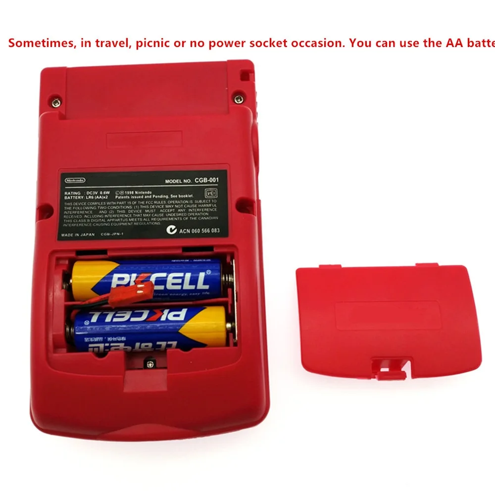 Восстановленный перезаряжаемые для GameBoy цветная консоль GBC + игровая карта