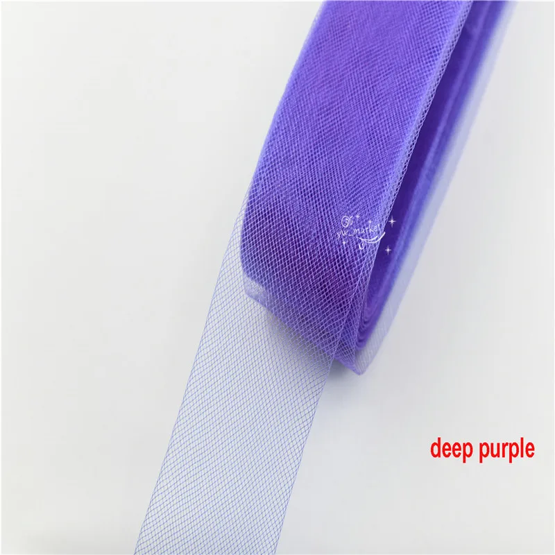 deep purple 3 см, 8 см, цветная плетеная ткань из конского волоса, Свадебный вуалет кринолин для платьев, шляп, аксессуары, 100 ярдов, мягкая жесткая ткань для выбора - Цвет: deep purple