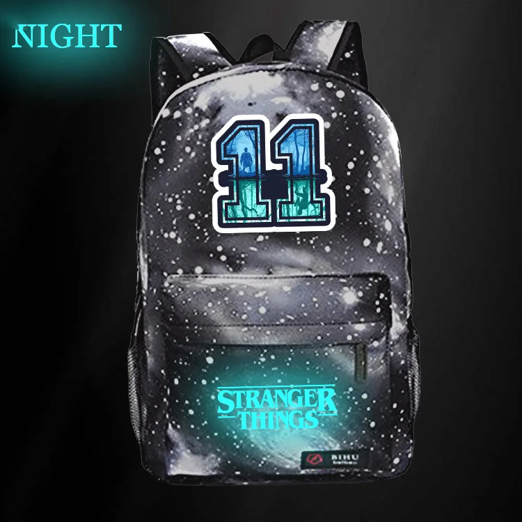 Светящийся рюкзак с галактикой очень странные дела 2019 школьные ранцы для