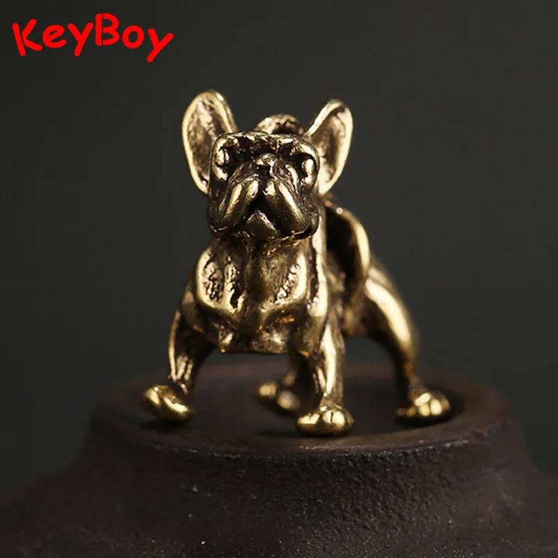Латунный брелок ручной работы с маленьким Мопсом подвесные безделушки винтажные