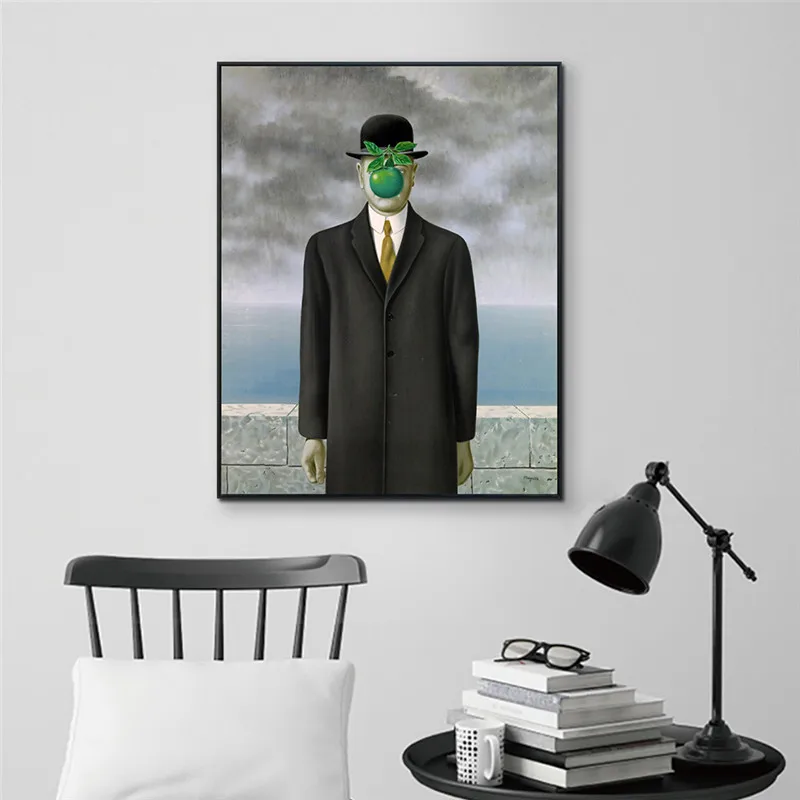 Сын человека Рене Магритт художественная настенная живопись принты и плакаты