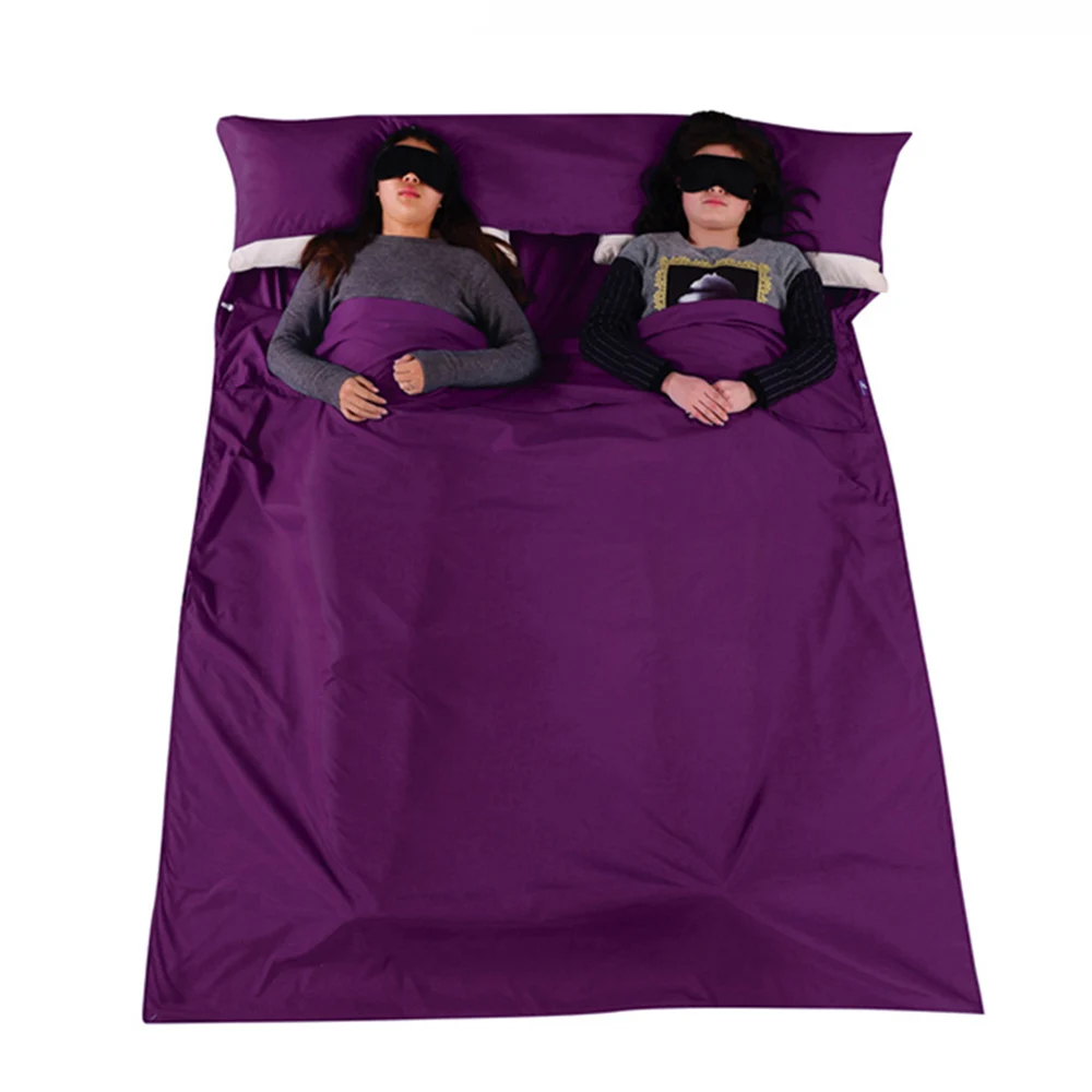 El грязный хлопковый сепаратор спальный мешок лайнер одиночные конверты