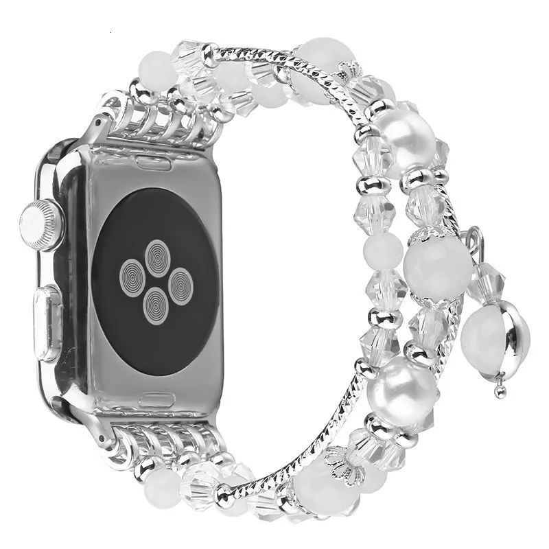 Высококачественный фосфоресцирующий агатовый ремешок для Apple watch 40 мм, сменный наручный женский модный ремешок с адаптерами 38 мм 42 мм 44