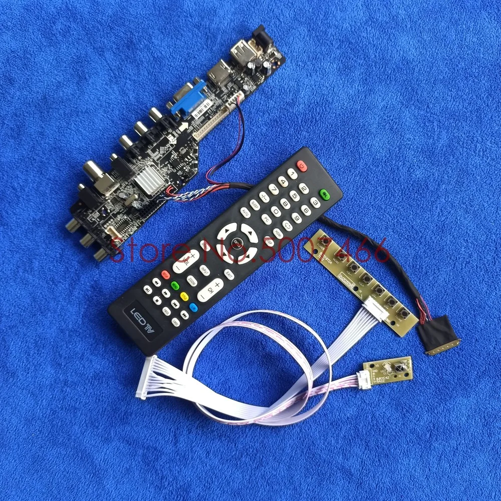 

Fit LP156WH2-TLR1/TLR2/TLRA/TLRB 40 pin LVDS upgrade screen AV VGA USB DVB 1366*768 3663 TV digital LCD drive board DIY Kit