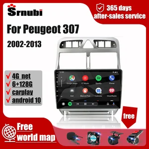 for peugeot 307 2002 2013 android 2 din car radio navigation multimedia 4g split screen mp5 dvd speaker stereo audio accessories free global shipping