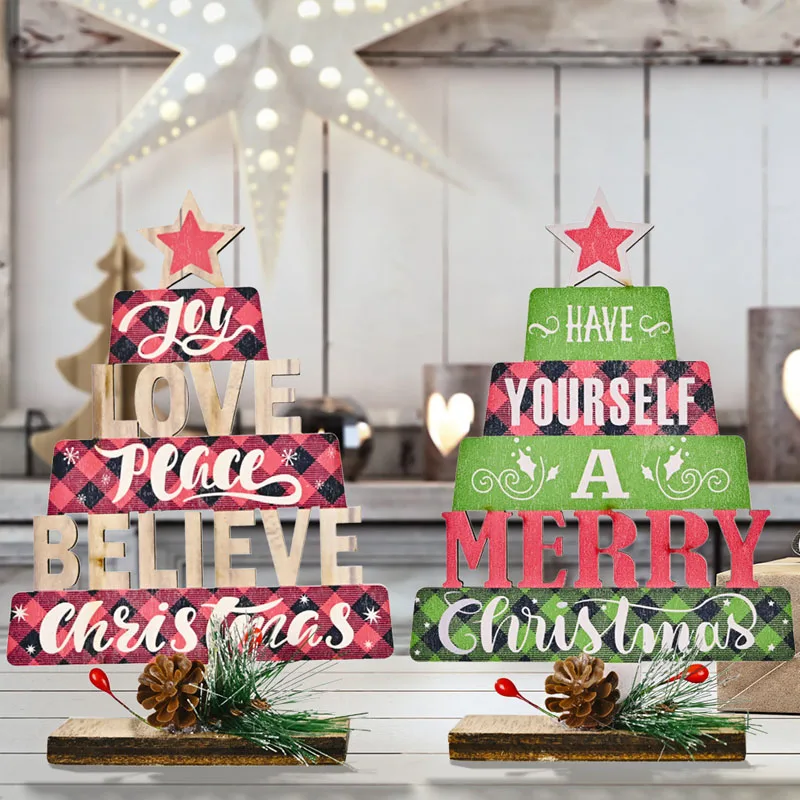 

Wooden Christmas Decoration for Home Christmas Tree Pendant Christmas Wood Ornaments New Year 2021 Party Small Gift Snow