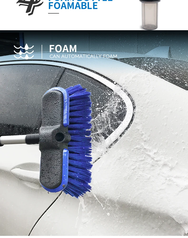 Car Wash Brush Cleaning Mop Chenille Broom Water Flow Windows Squeegee Telescoping Handle Foam Bottle Car Accessories Xammep