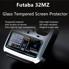 FUTABA 32MZ T32MZ Radius Glass Tempered Screen Protector Radio Remote Control Controller RC Cart Transmitter Case Sac Protection