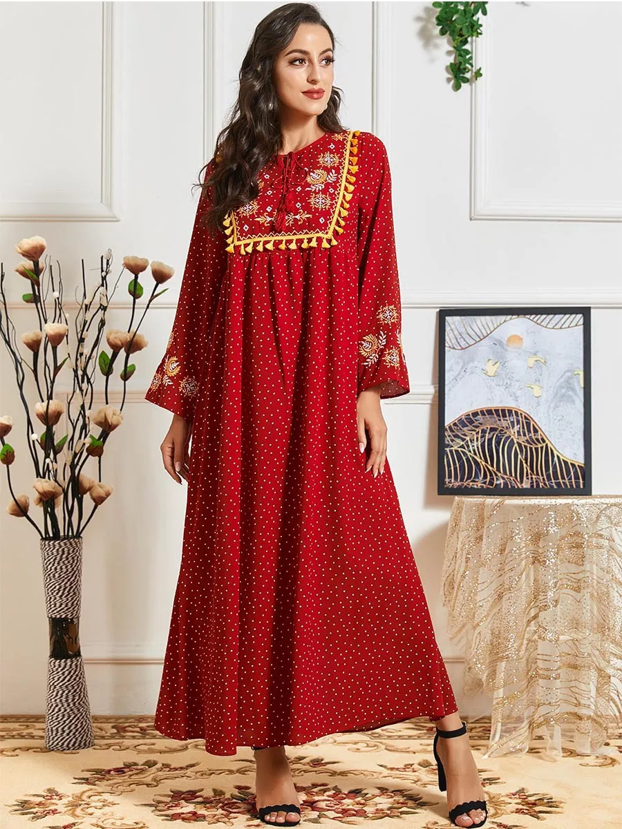 

Hijab Dress Red Muslim Fashion Abaya Turkey Islam Turkish American Clothing Abayas For Women Kaftan Dubai Robe De Moda Musulmana