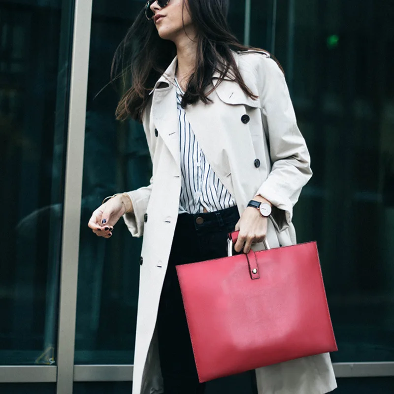 Сумка-портфель из натуральной кожи модная деловая кожаная сумка для ноутбука