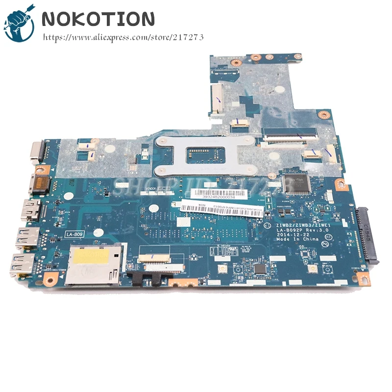 NOKOTION материнская плата для ноутбука lenovo Ideapad B50-70 5B20G46164 ZIWB2 ZIWB3 ZIWE1 LA-B092P DDR3L SR1EF I5-4210U