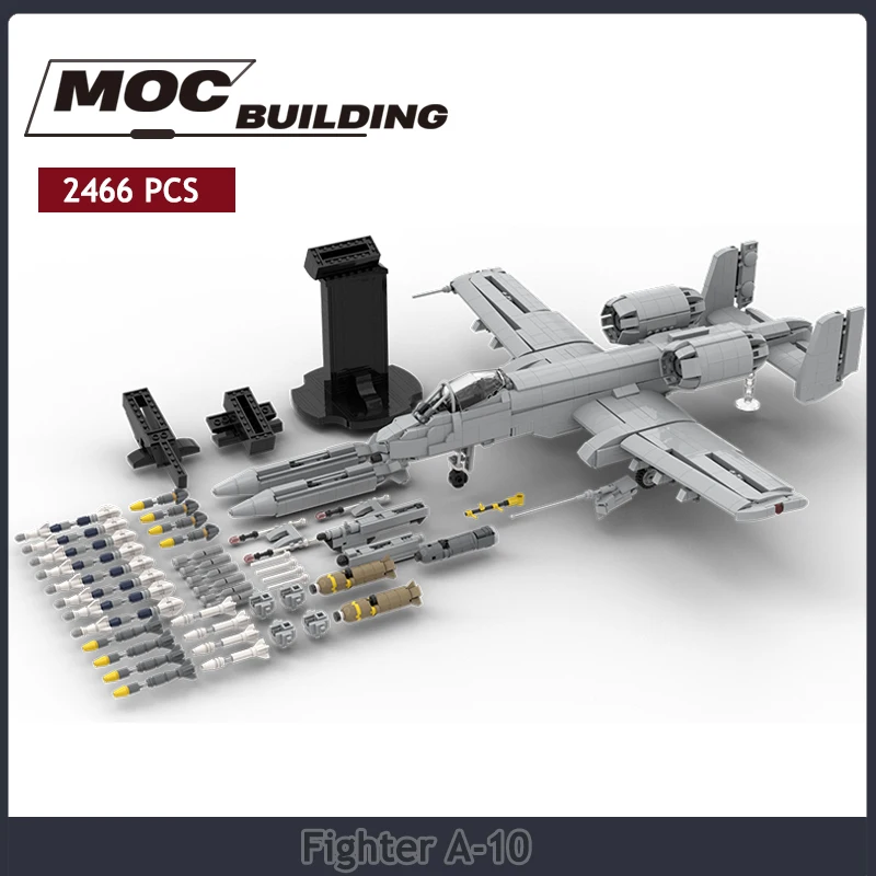 

New Star Plane Fighter A-10 Airplane Moc Building Block DIY Assembly Bricks Puzzle Collection Toy Children's Gift