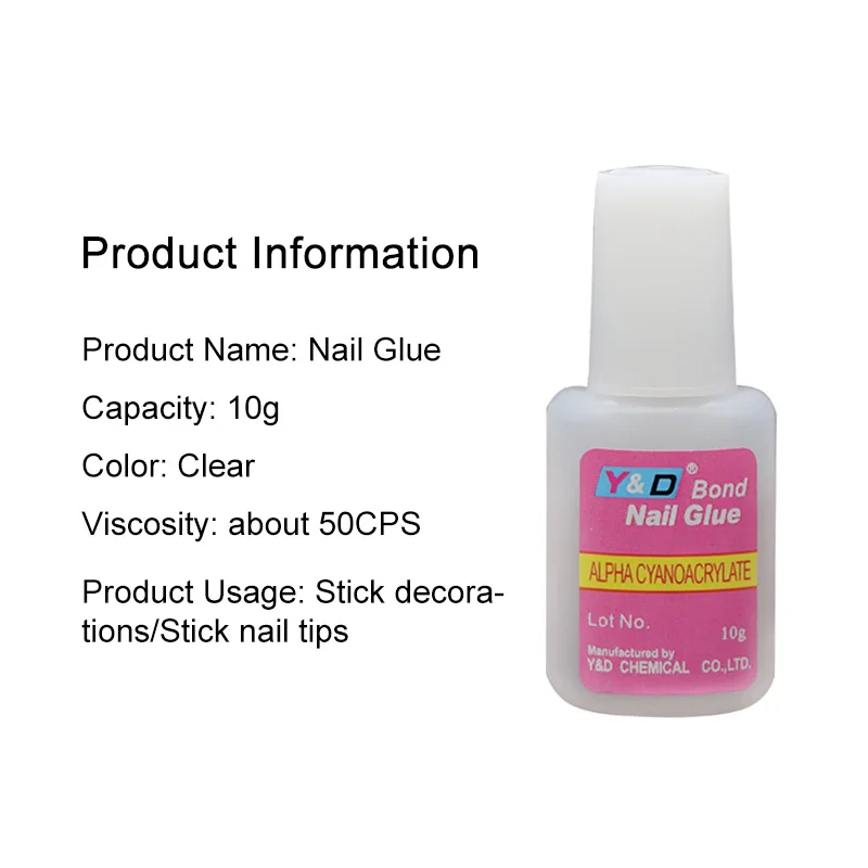 10g Fast Drying Nail Glue for False Nails Glitter Acrylic Rhinestone Decoration Extension Adhensive Care Tool | Красота и здоровье