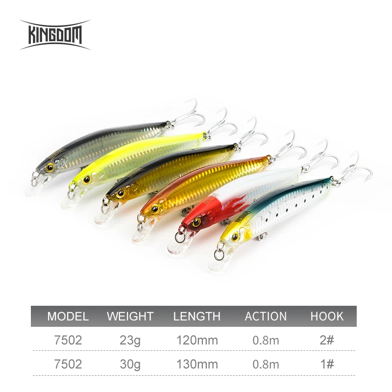 Kingdom рыболовные приманки для моря Jerkbaits гольян морской 120 мм/23 г, 130 мм/30 г плавающая искусственная приманка хорошее действие воблеры твердая приманка