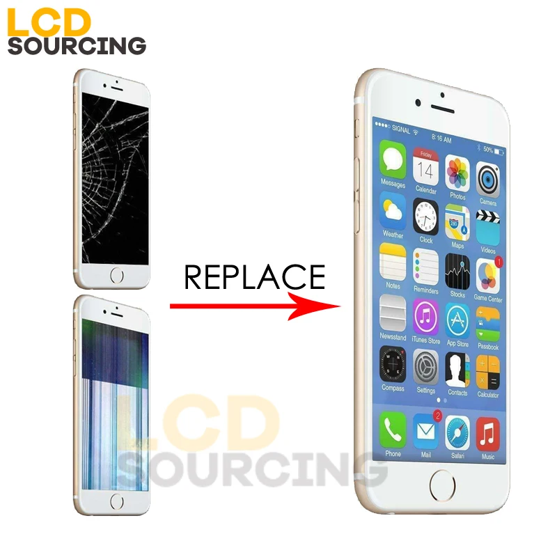 AAA ЖК-дисплей для Apple iPhone 6 6s 6p 6s p ЖК-дисплей с сенсорным экраном дигитайзер сборка для iPhone 6s plus дисплей Замена