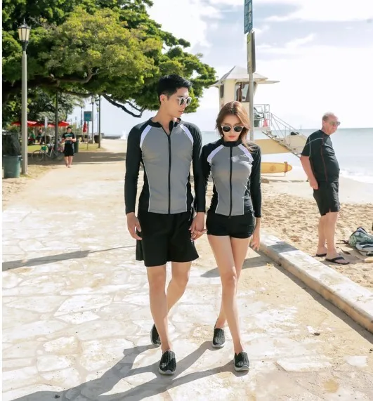 Женский купальник с длинным рукавом и принтом из вискозы | Спорт развлечения