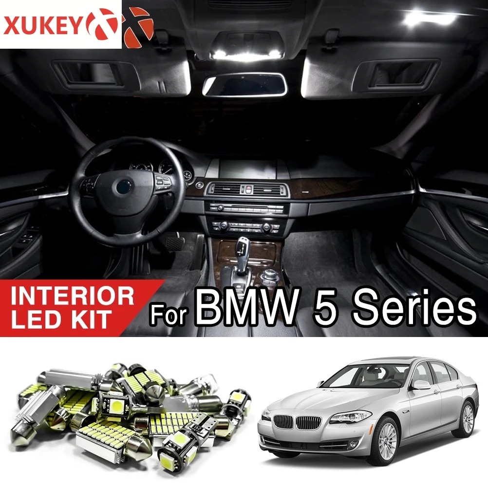 Ксенон белый без ошибок интерьер купол карта крыша лампочка комплект для BMW E39 E60