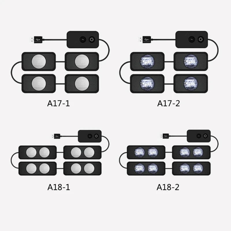 

Светодиодные лампы RGB для автомобиля, атмосферная лампа с окружающим звуком, активное USB беспроводное управление через приложение
