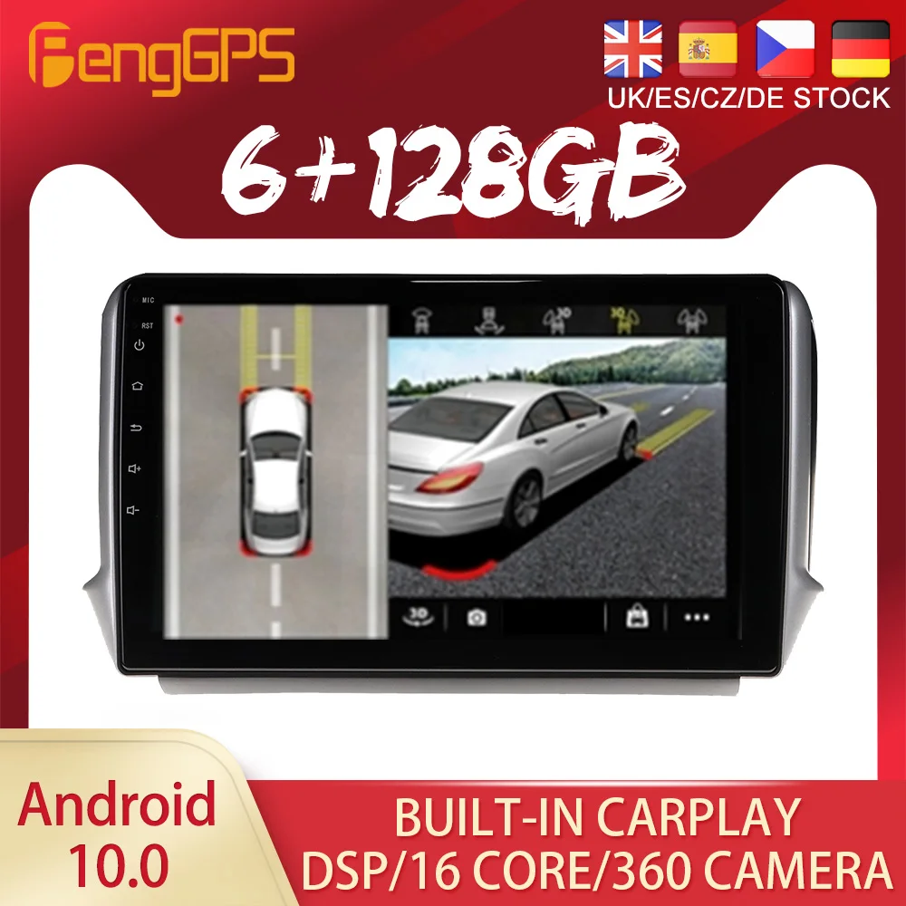 

Android 10 PX6 For Peugeot 2008 208 2011 2012 - 2019 Car DVD GPS Navigation Auto Radio Stereo Video Multimedia Player HeadUnit