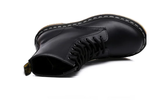 Зимние теплые ботинки для пар из воловьей кожи с плюшевой подкладкой женские