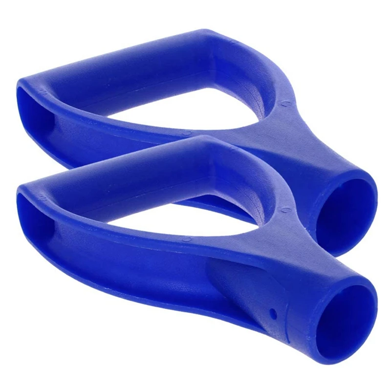 

2Pcs Shovel D Grip Handle 32mm Inner Diameter PVC Spade Snow Shovel Handle for Garden Digging Raking Tool Blue