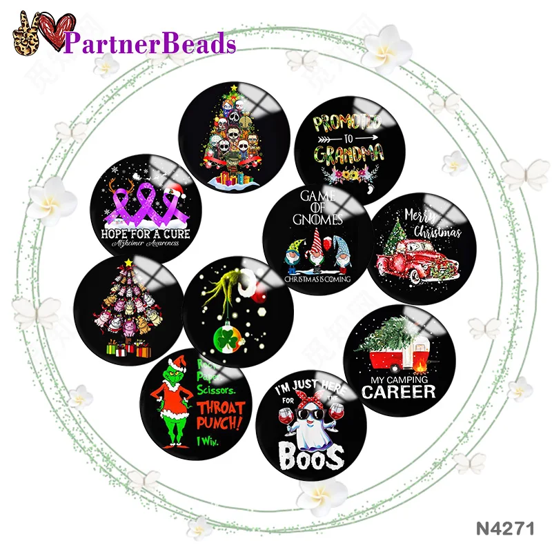 

Рождественская печать изображений, металлическая кнопка «сделай сам», аксессуары, подходит к сумке, шляпе, одежде, обуви N4271