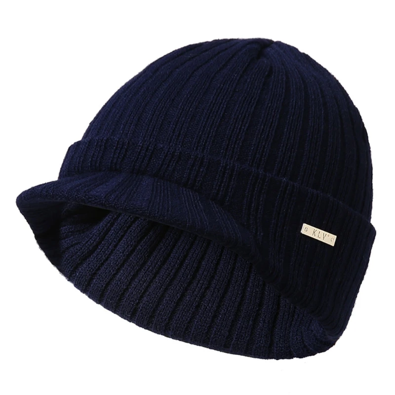 Мужские и женские зимние шапочки, шапка Skullies, зимняя теплая вязаная шапка с козырьком