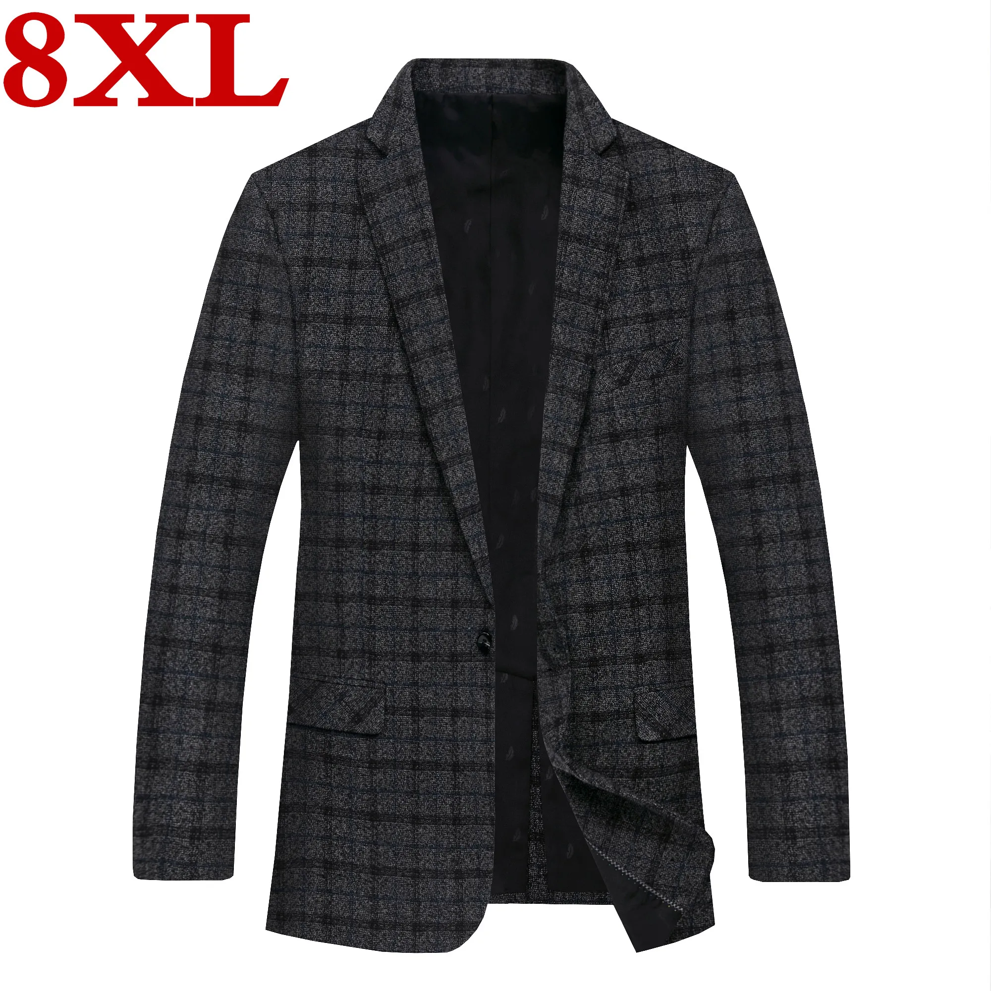 Плюс размер 8XL 7XL 6XL Новый Повседневный костюм для мужчин среднего возраста