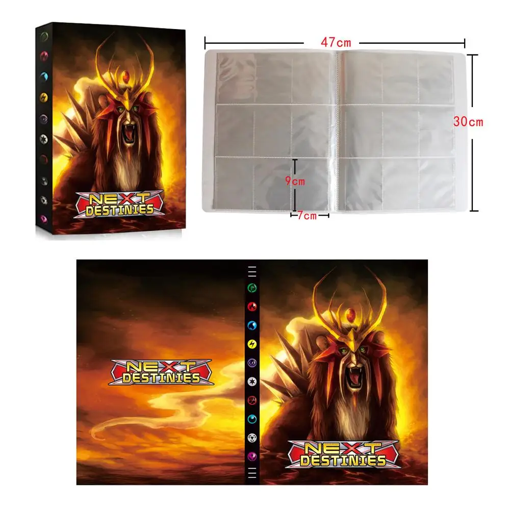 

200/400PCS Pokemon Cards Album Book Cool Collections Cartoon Anime Game Binder Folder Top Loaded List Toys Gift for Children