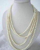 100 inch aaa 8 9mm south sea white cream pearl necklace