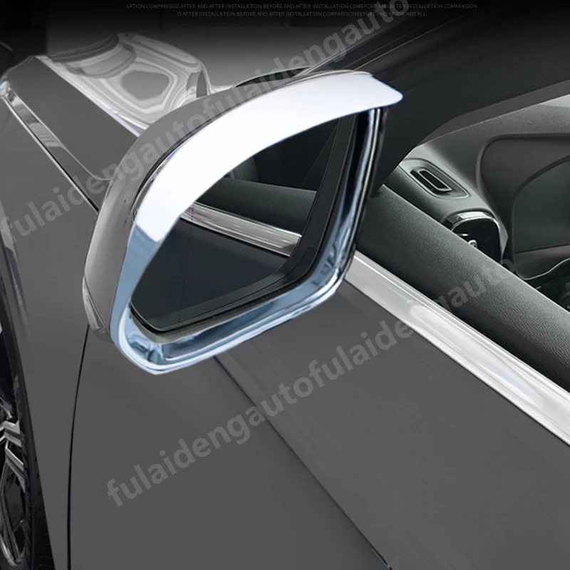 2 шт. для Volvo XC40- АБС-пластик хром боковые зеркала заднего вида козырек против дождя на зеркало заднего вида крышка отделка автомобиля Средства для укладки волос