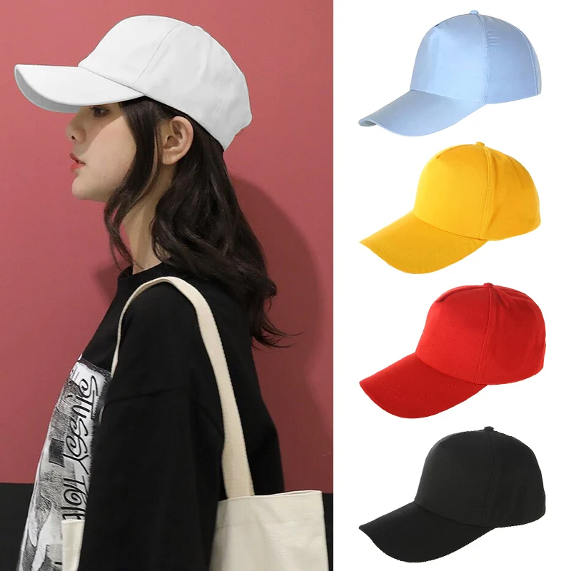 Бейсболка унисекс Регулируемый козырек от солнца однотонная летняя | Аксессуары