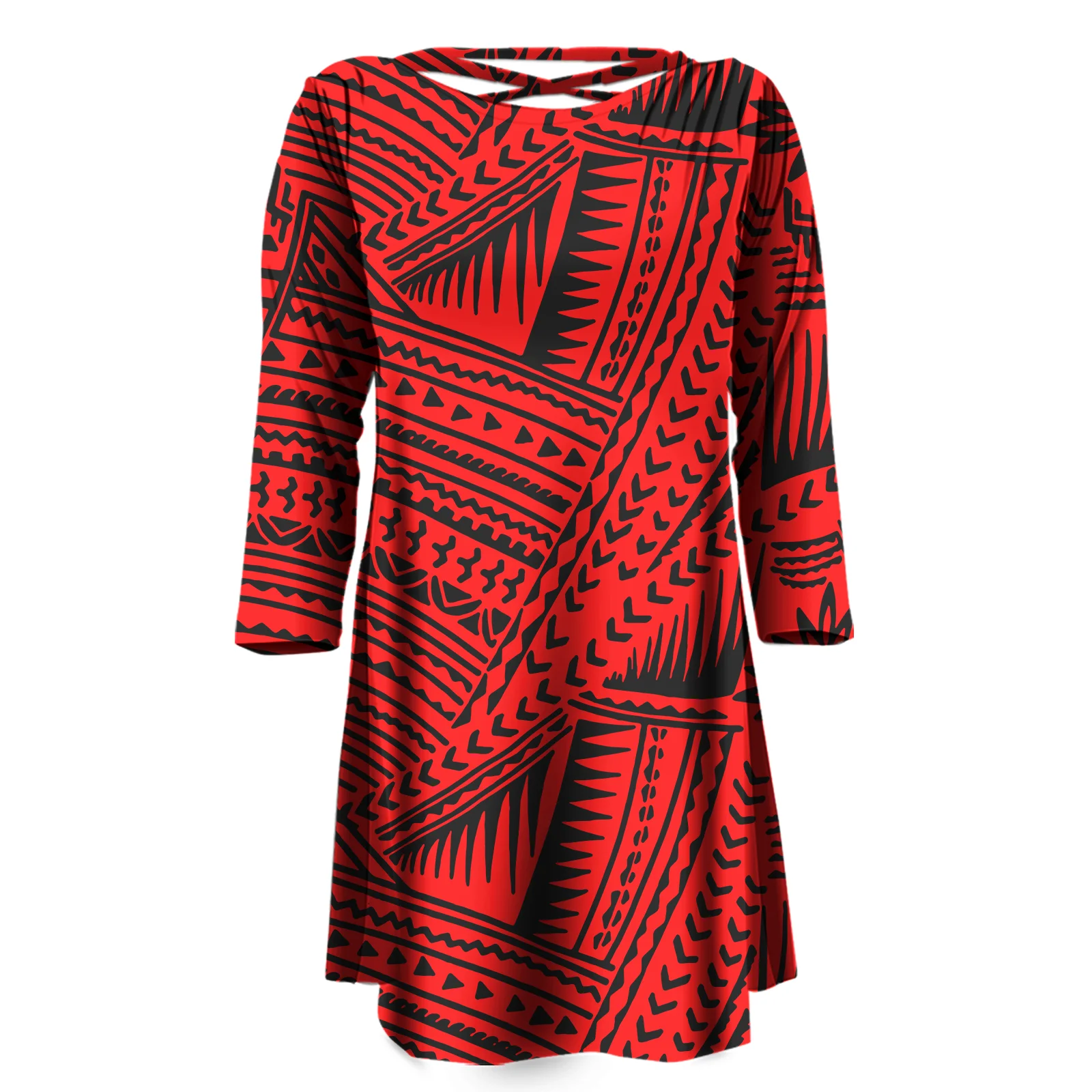 9 MOQ Самоанская одежда полинезийская Женская этническая тату в полоску |