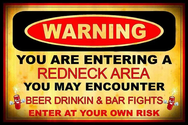 

Redneck Area Funny Man Cave Pub Bar Sign Metal Tin Signs