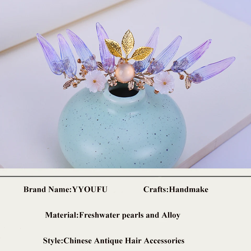 

Chinese Traditional Hair Accessories Vintage Handmade Jewelry Flower Hairpin Hairband Bobby Pin Barrette Antique styleHeaddress