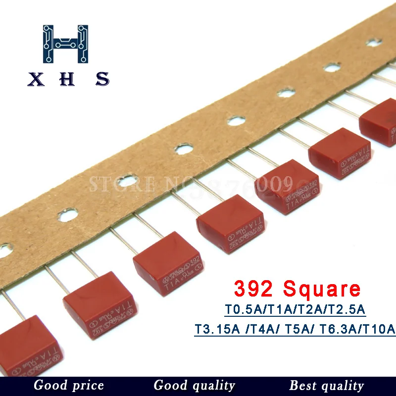 10 шт. предохранитель T2A T1A T3.15A T4A T5A T6.3A 250V 392 квадратный пластиковый плавкий T0.5A ЖК