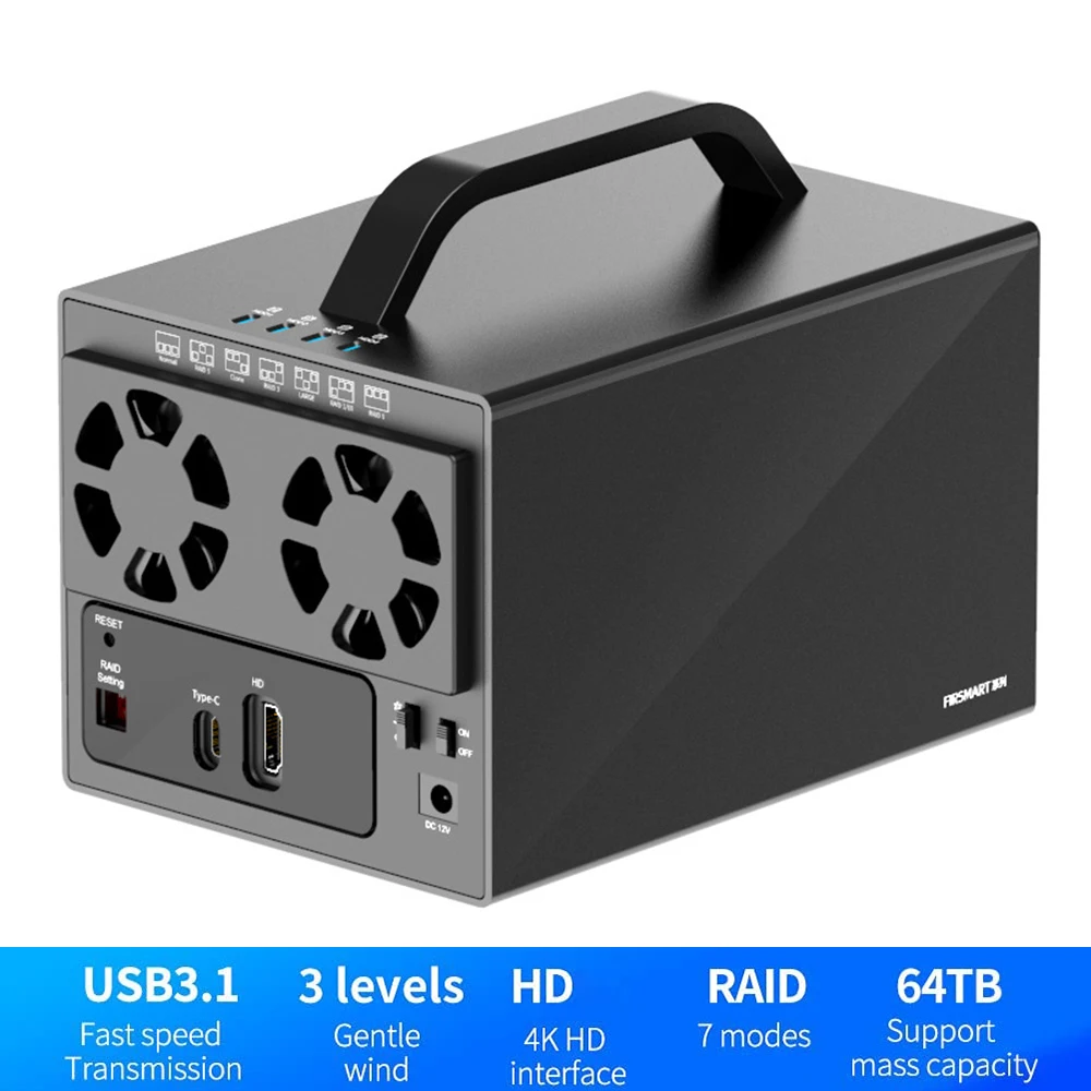 

Корпус для внешнего жесткого диска K35274D, 4 слота, USB3.1 Type C до 3,5 дюйма SATA