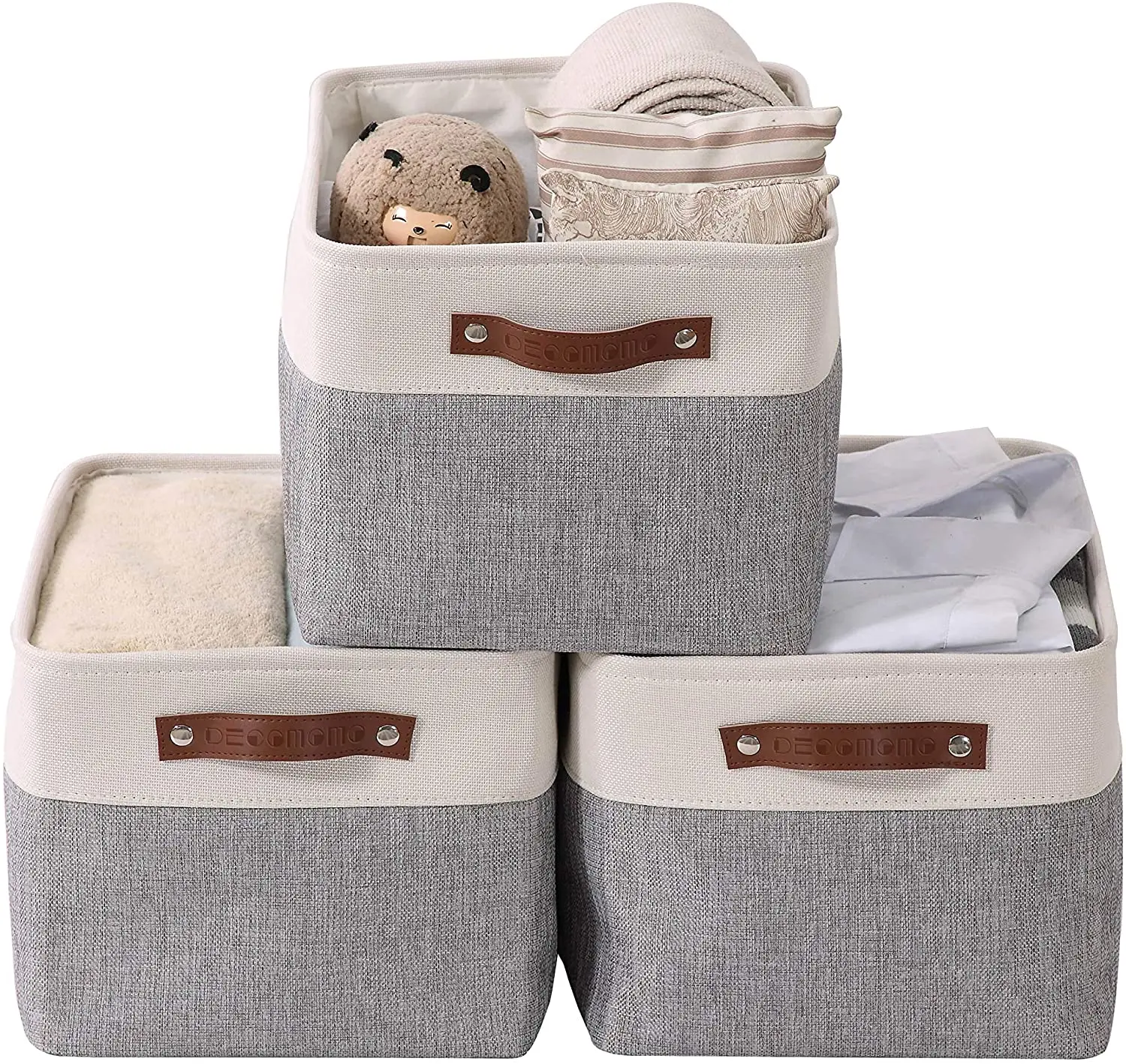 

Foldable Storage Bin Collapsible Sturdy Fabric Storage Basket Cube W/Handles For Organizing Shelf Nursery Toy Closet